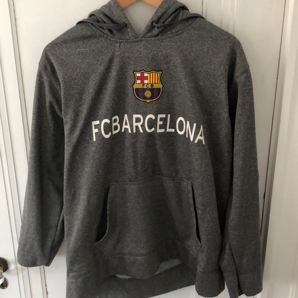 FC Barcelona Gray Hoodie Adult Large